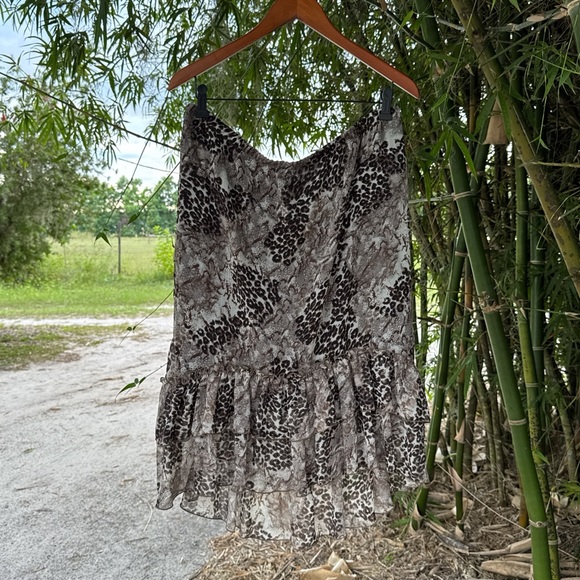 Counterparts animal print ruffle skirt - Picture 1 of 5
